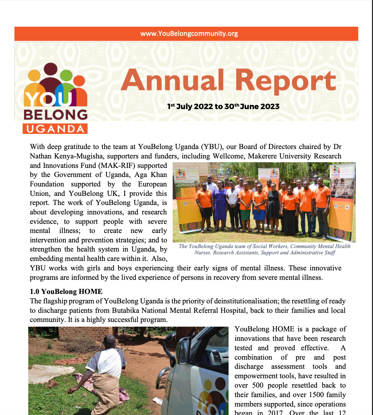 YouBelong Annual Report June 2022-2023