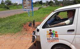 The YBU Van leaves a Health Centre a visit by the team