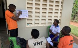 YBU Team members and SCAPE U Facilitators participate in VHT Supervision by PHWs at the Health Facility (4)